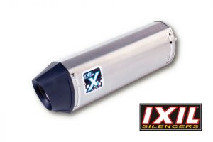IXIL Rostfri ljuddämpare HEXOVAL XTREM Evolution HYOSUNG GT 650/R/S, svart Endcap
