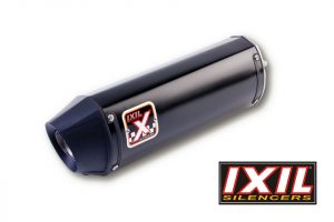 IXIL Rostfri ljuddämpare HEXOVAL XTREM svart VTR 1000 SP 1(inte för SP2!), SC 45, Par, svart Endcap
