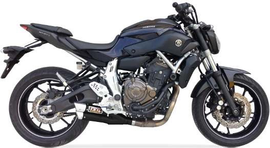 IXIL Hyperlow svart XL-rostfritt helsystem ljuddämpare, Yamaha MT-07, XSR 700