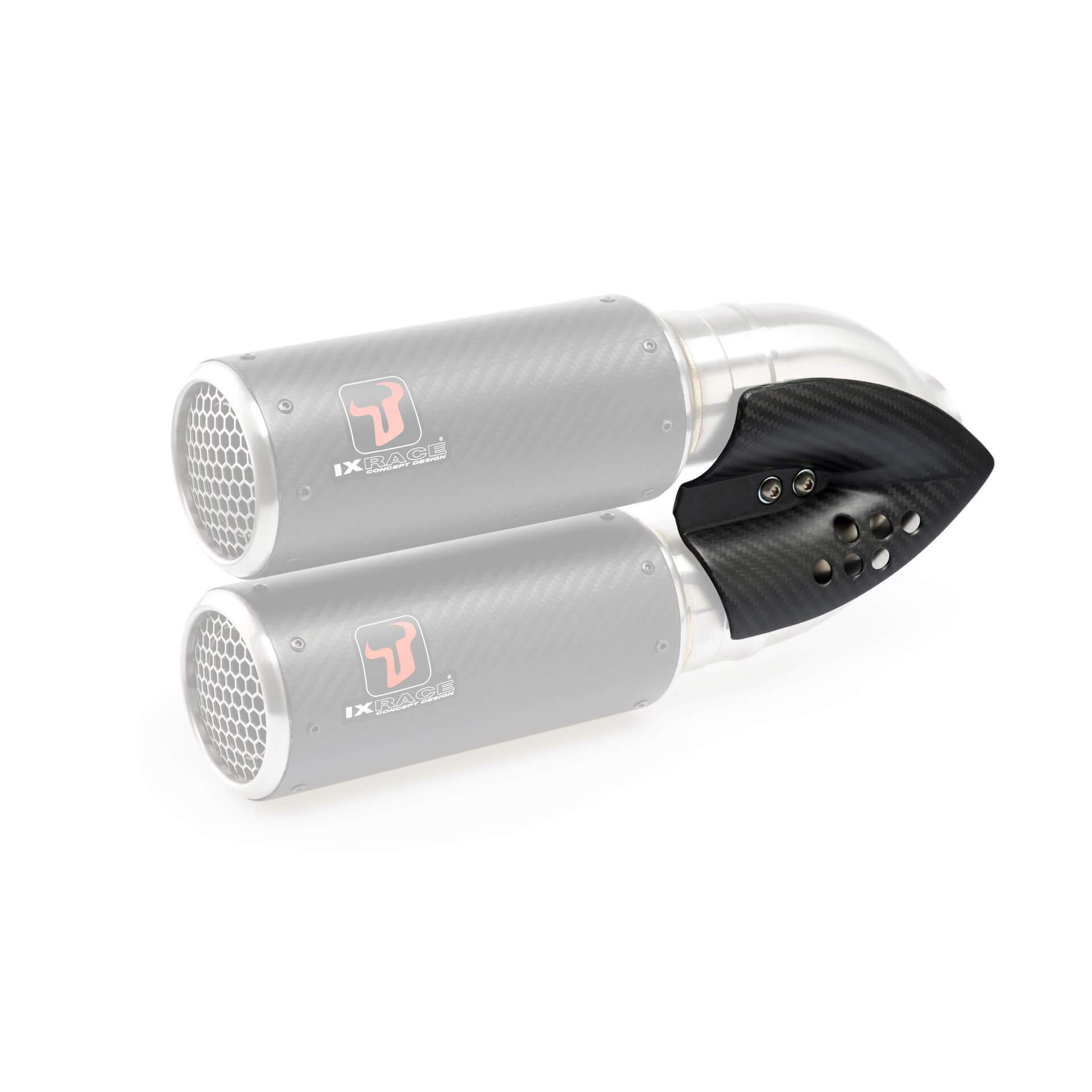 Heat shield for IXRACE DC2 Doubleexit Carbon