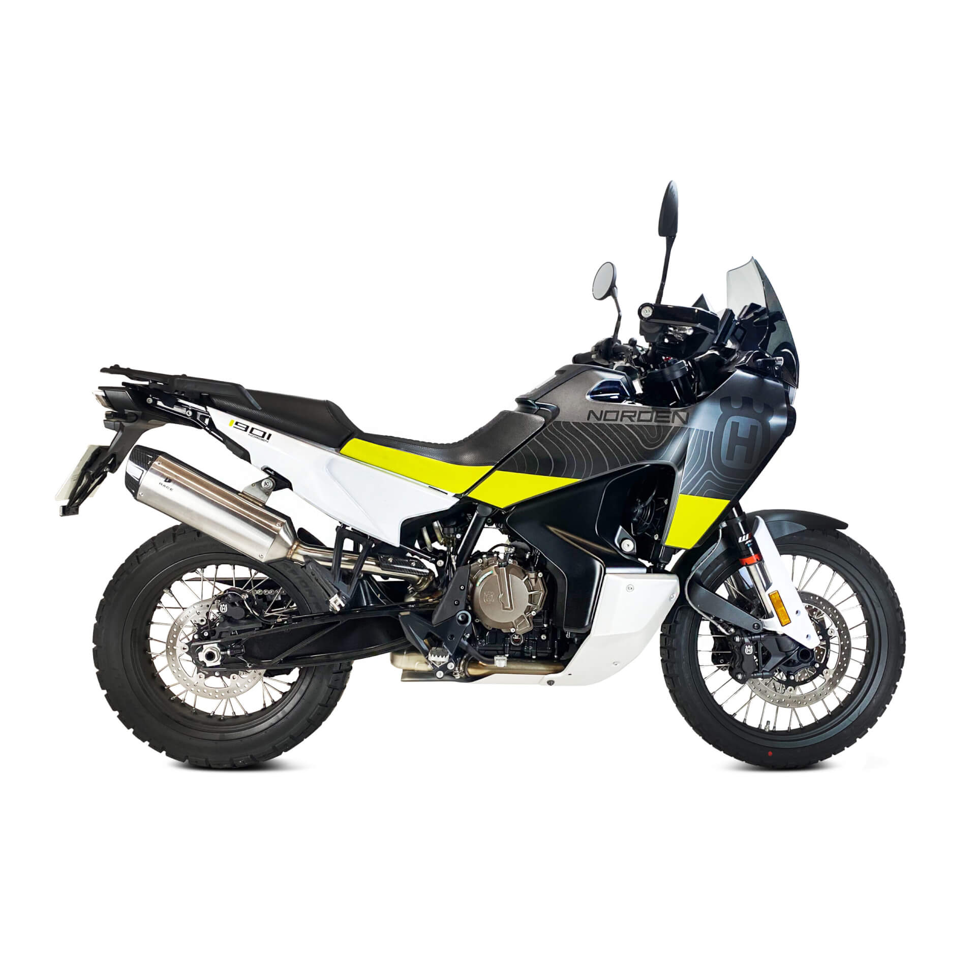 ixrace Desert stainless steel muffler for KTM 790 Adventure 19-, 890 Adventure 20-, HUSQVARNA NORDEN 901