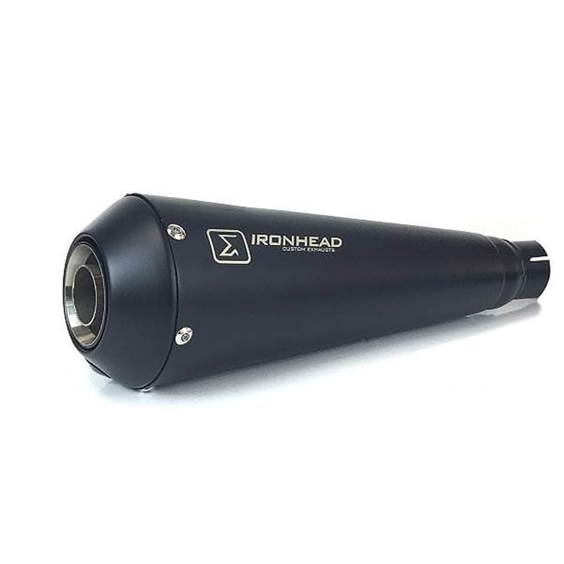 ironhead Edelstahl-Endtöpfe Triumph Thruxton 1200 16-, schwarz
