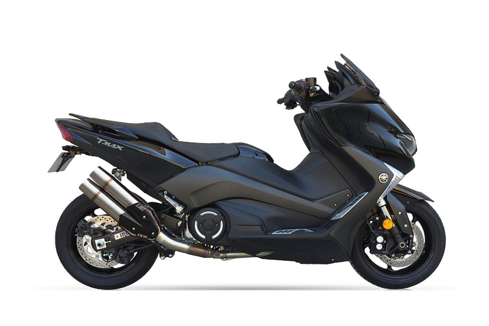 ixil L5X-Hyperlow- Komplettanlage Yamaha T-Max DX/SX, 17-18, Dualexit, mit Kat., E-gepr