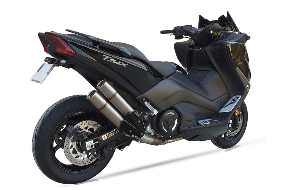 ixil L5X-Hyperlow- Komplettanlage Yamaha T-Max DX/SX, 17-18, Dualexit, mit Kat., E-gepr