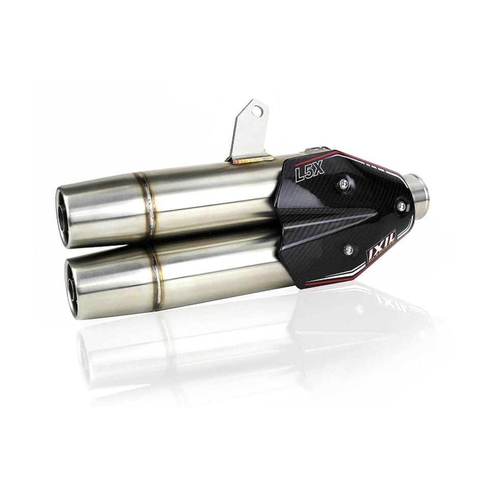 ixil L5X-Hyperlow- Komplettanlage Yamaha T-Max DX/SX, 17-18, Dualexit, mit Kat., E-gepr